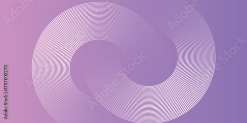 Abstract circle lines on pink and purple background. Geometric stripe line art design for poster, brochure, cover, website.