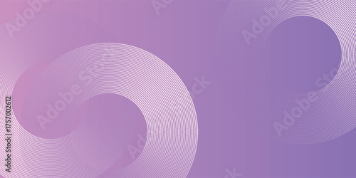 Abstract circle lines on pink and purple background. Geometric stripe line art design for poster, brochure, cover, website.