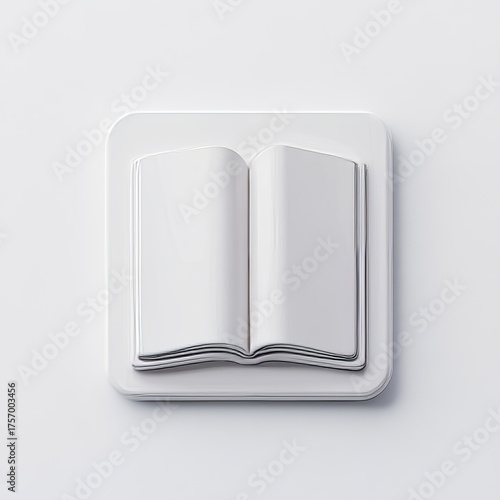 Minimalistic open book icon design suitable for digital applications