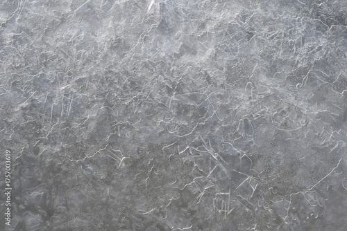 Thin ice on the river. Background.