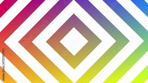 Blue pink orange simple abstract moving squares background, geometric animation