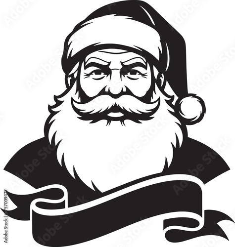 Santa Claus vector file on transparent background