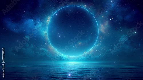 moon and stars. night at the beach. moon. stars. beach