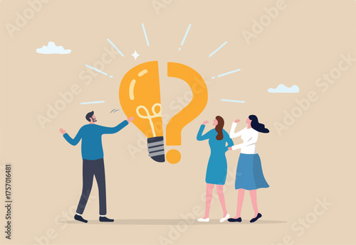 Solving problem, critical thinking root cause analysis to solution, answering question or success resolve issues, discover opportunity, creativity concept, businessman make idea from question mark
