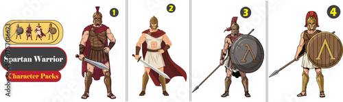 Spartan Warrior Collection – Soldiers with Spear & Shield