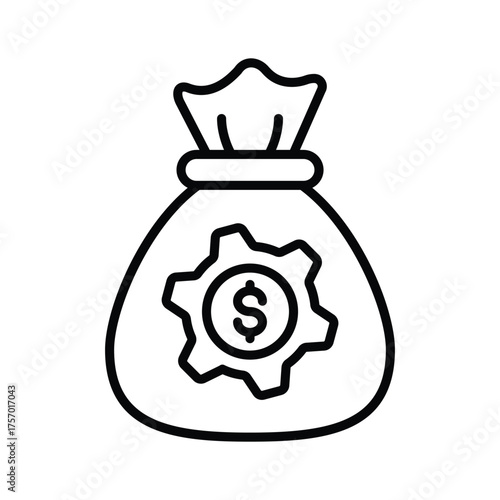 An eye catching icon of financial management in modern design style