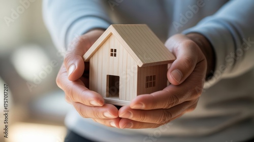 Hands Hold House Model - Real Estate Finance & Planning