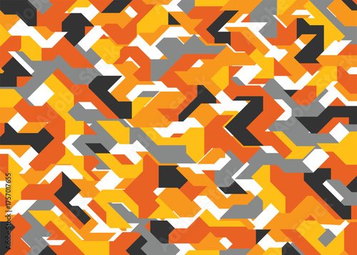 Abstract Geo camouflage pattern background. Vector illustration art backdrop