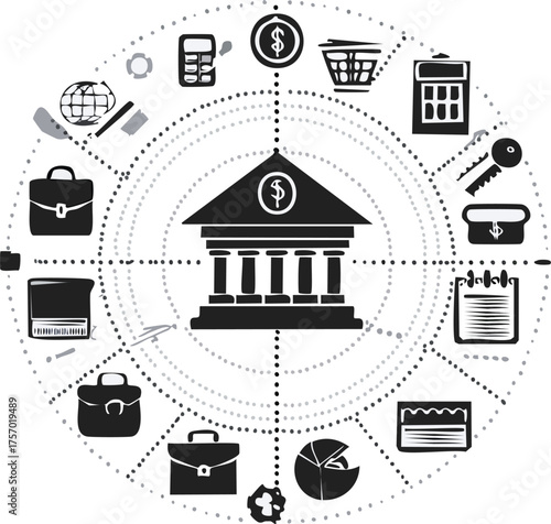 finance icons set
