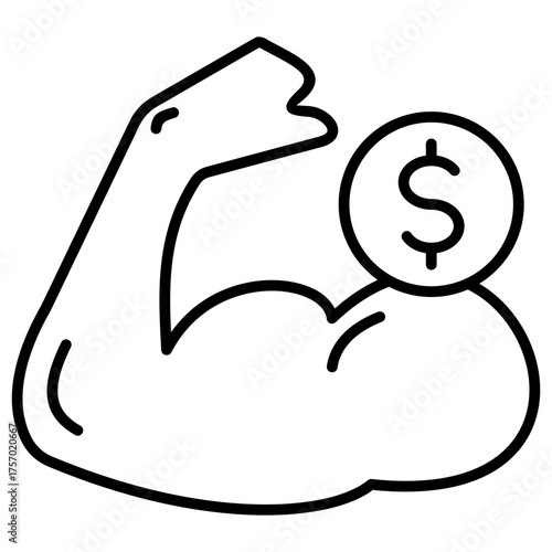 Financial Strength Outline Icon