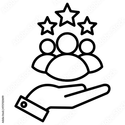 Customer Satisfaction Outline Icon