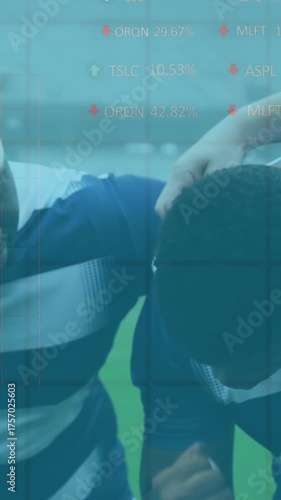 Animation of statistics over rugby players