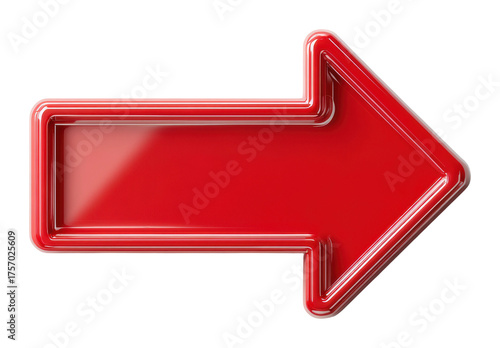 Fast-paced red arrow direction digital graphics modern environment isolated on transparent background