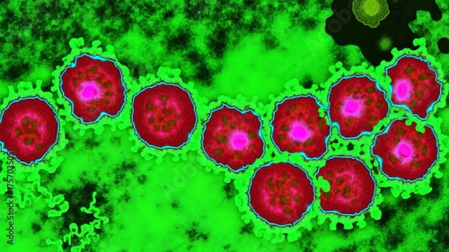 Zika virion microscopic structure biomedical animation scientific visualization
