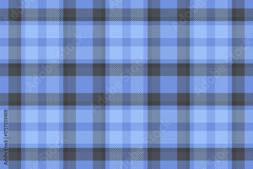 Marketing texture seamless tartan, complexity textile background vector. Long check plaid pattern fabric in blue and dark colors.
