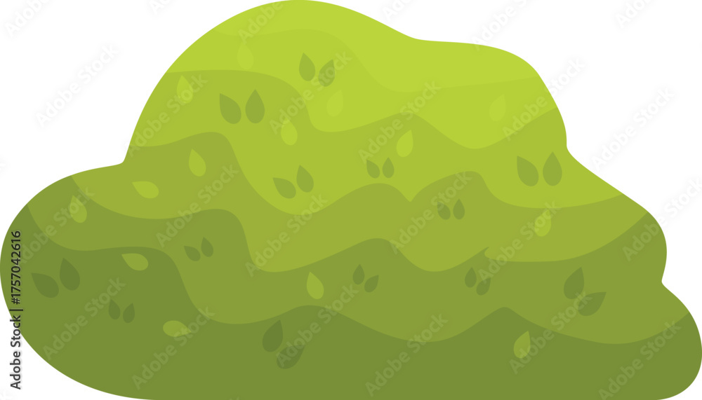 Obraz premium Lush green bush growing in rounded shape with small leaves, creating a natural and vibrant landscape element