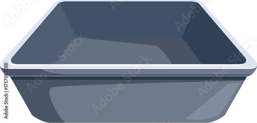 Grey rectangular baking tray ready for cooking, perfect for creating cakes, cookies, or other baked goods