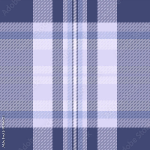 Minimal check vector pattern, multicultural textile fabric tartan. Iconic background seamless texture plaid in light and blue colors.
