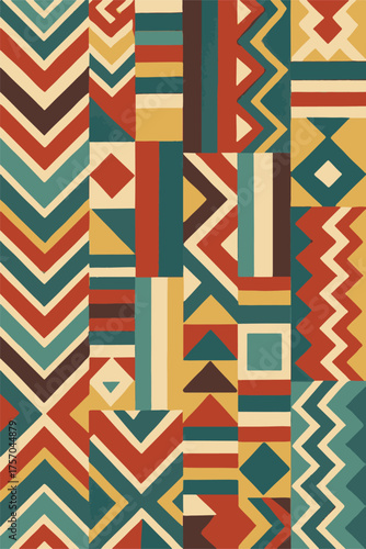 Adobe Illustrator Artwork  geometrical contrast colour textile designs