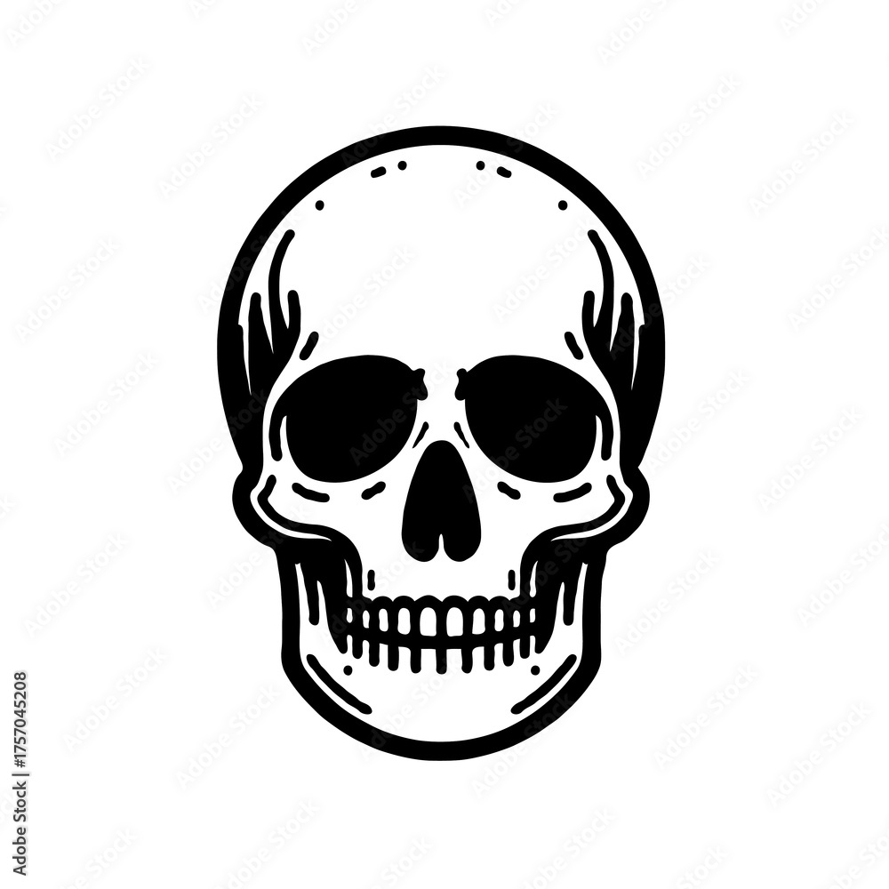 Fototapeta premium skull on black vector