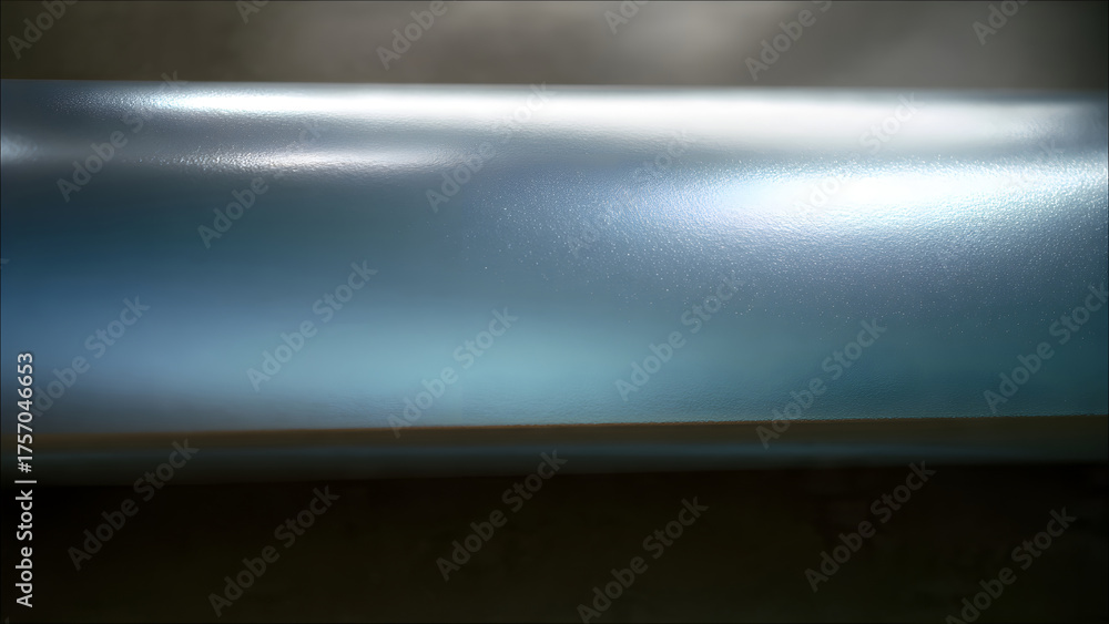 Fototapeta premium Abstract metallic surface with blue and silver reflections and light streaks