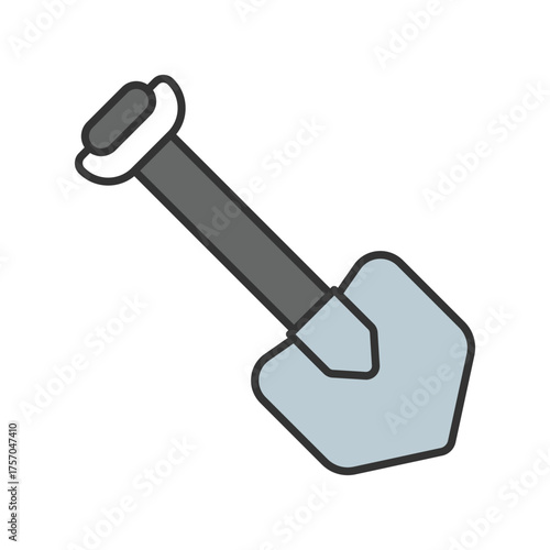 Shovel icon with white background vector stock illustration