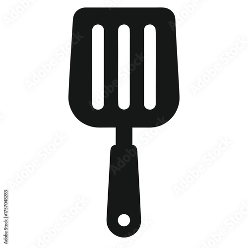 Modern Flat Spatula Icon – Kitchen Cooking Utensil Vector Illustration