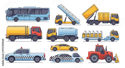 Varied pixelated vehicles displayed in rows on a white background