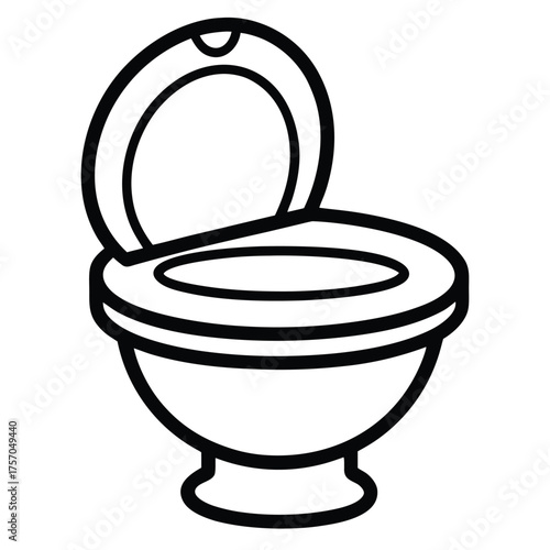 Toilet Icon — Bathroom Equipment and Sanitary Symbol Vector