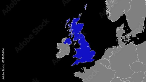 United Kingdom Map Animation