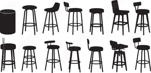 Collection of Bar Stool Silhouettes furniture seating