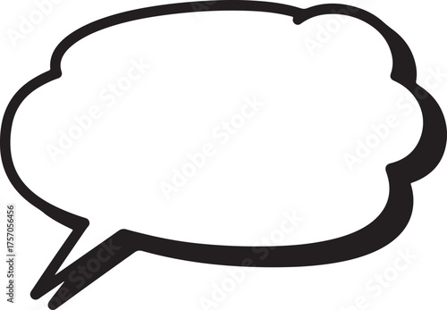 Hand Drawn Speech Bubble Icon talk bubble thought bubble