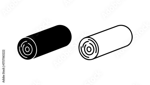 Rolled carpet with transparent background