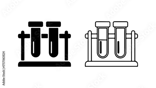 Laboratory glassware with transparent background