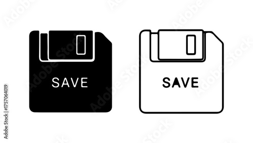 Save floppy disk icon with transparent background