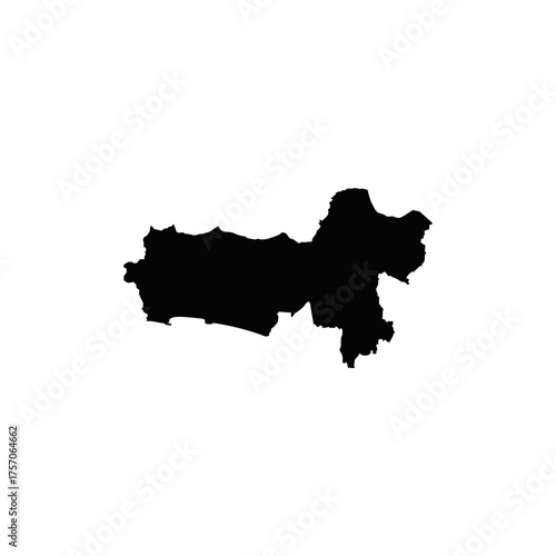 central java map silhouette. indonesia country map