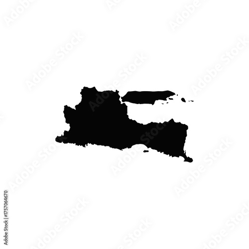 east java map silhouette. indonesia country map