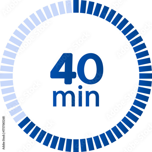 Timer, clock, stopwatch isolated set icons. Countdown timer symbol icon set. Label cooking time. Vector illustration.Set of analog clocks for every hour icon.Stopwatch icon from 1 to 60 minute timer