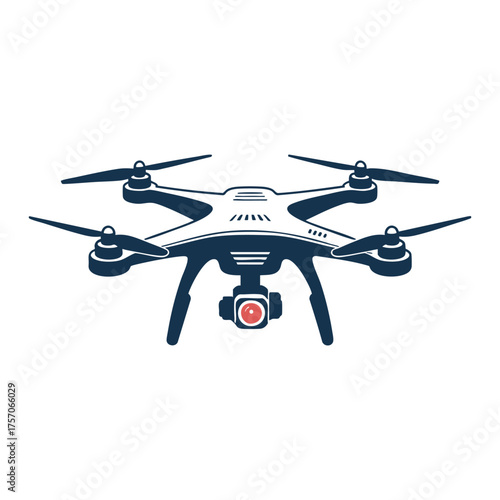 Modern quadcopter drone with advanced camera system ready for aerial photography and videography