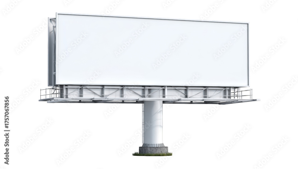 Obraz premium Blank billboard against a plain background