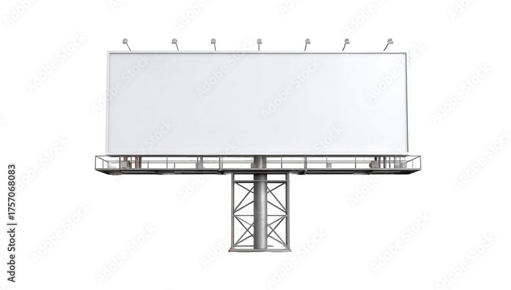 Obraz premium Blank billboard on a metal support structure