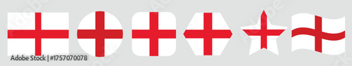 Vector illustration of Saint George's Cross – the official flag of England.