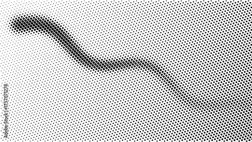 Black dots abstract background. Halftone wave as design element.