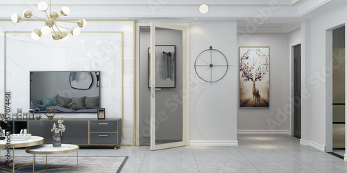 Bathroom glass door