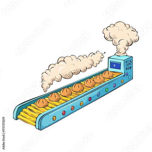 Factory production conveyor process
