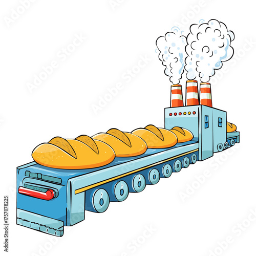 Factory conveyor delivery truck