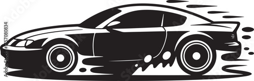 Drifting Race Car Illustration