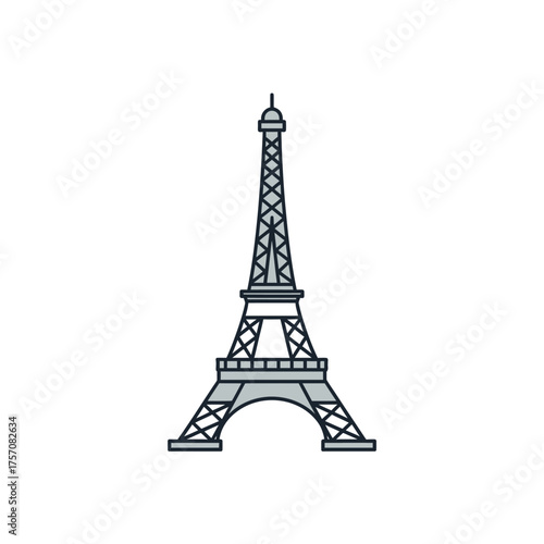 Eiffel Tower Illustration - A Symbol of Paris and French Culture.