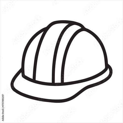 Minimalist hard hat vector icon