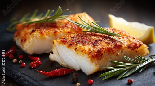 Delicious fillets of pollock or coalfish